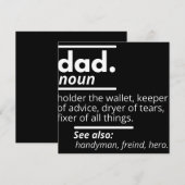 パパ辞書の定義 – おもしろい Faters Day Gift セーブザデート (正面/裏面)