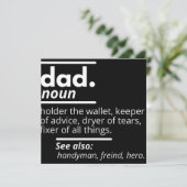パパ辞書の定義 – おもしろい Faters Day Gift セーブザデート (スタンド正面)