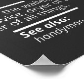 パパ辞書の定義 – おもしろい Faters Day Gift ポスター (角)