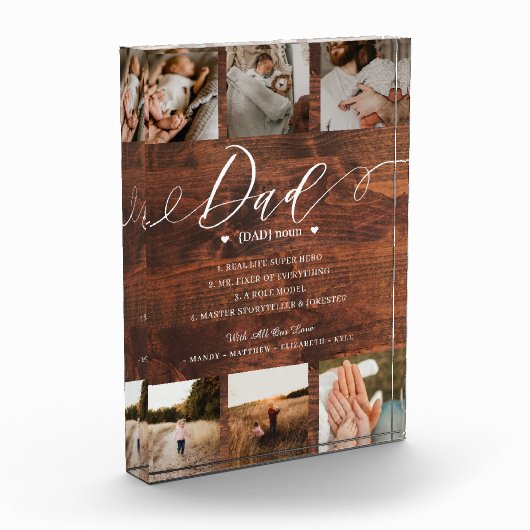 パパ辞書定義フォトコラージュウードグレイン フォトブロック (左)