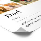 パパ辞書定義フォトコラージュ ポスター (角)