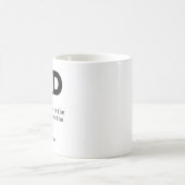 パパ辞書定義父の日贈り物 コーヒーマグカップ (中央)