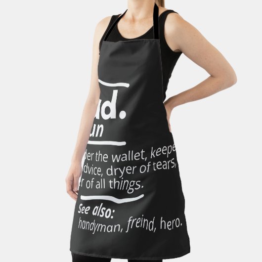 パパ辞書定義 – 父おもしろいの日の贈り物 エプロン (インサイチュ)