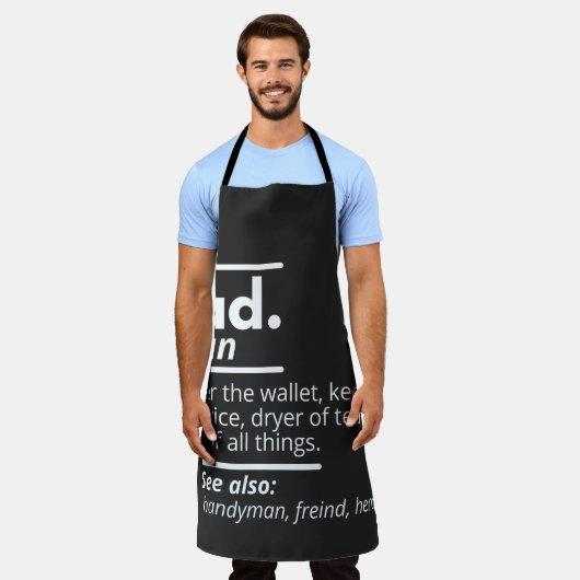 パパ辞書定義 – 父おもしろいの日の贈り物 エプロン (着用した状態)