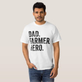 パパ農家ヒーローファーザーズデイ農業 Tシャツ (正面フル)