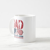 パパ退役軍人神話の伝説、父の日 コーヒーマグカップ (正面左)
