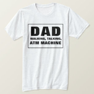 パパ通話歩くATM機 Tシャツ