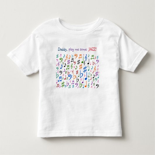 パパ遊ジャズを！ トドラーTシャツ (正面)