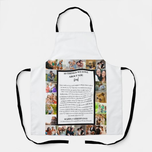 パパ鑑賞 | 父の日22写真コラージュ エプロン (正面)