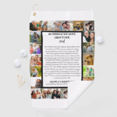 パパ鑑賞 | 父の日22写真コラージュ ゴルフタオル (インサイチュ)