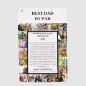 パパ鑑賞 | 父の日22写真コラージュ ゴルフタオル (正面)