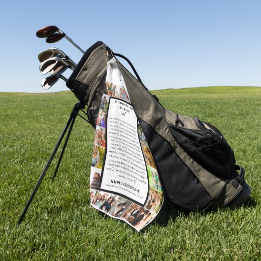 パパ鑑賞 | 父の日22写真コラージュ ゴルフタオル (グリーン)