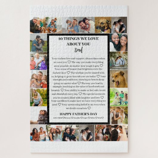 パパ鑑賞 | 父の日22写真コラージュ ジグソーパズル (縦)
