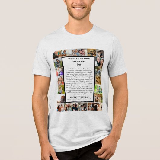 パパ鑑賞 | 父の日22写真コラージュ トライブレンドＴシャツ (正面)