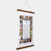 パパ鑑賞 | 父の日22写真コラージュ 吊り下げ型タペストリー (傾斜あり)