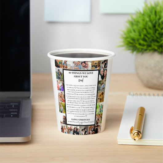 パパ鑑賞 | 父の日22写真コラージュ 紙コップ (インサイチュ)