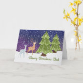 パパ雪鹿用クリスマスカード カード (黄色い花)