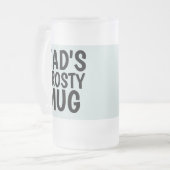 パパ霜の降りたの父の日の曇りガラスのマグカップ フロストグラスビールジョッキ (正面左)