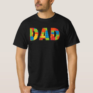 パパ食べスリープ構築リピート建物ブロックブリック Tシャツ