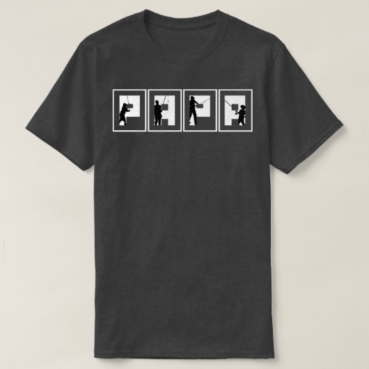 パパ魚釣りギフトファーズデイ魚釣り Tシャツ (デザイン正面)