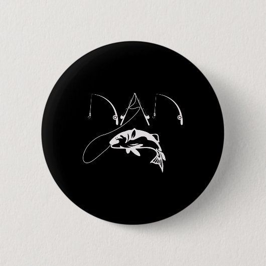 パパ魚釣りフィッシャーマンダファイターズデイギフトシャツ 缶バッジ (正面)