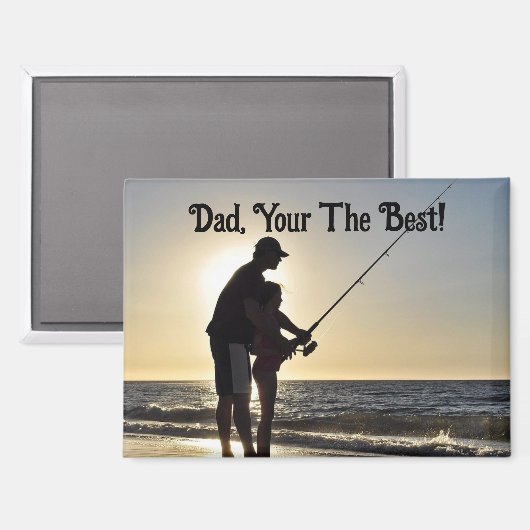 パパ魚釣り父の日磁石 マグネット (正面/裏面)