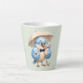パパ鳥ファミリーラテマグ カフェラテマグ (正面)