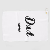 パパ黒ハンドルひげ ゴルフタオル (横)