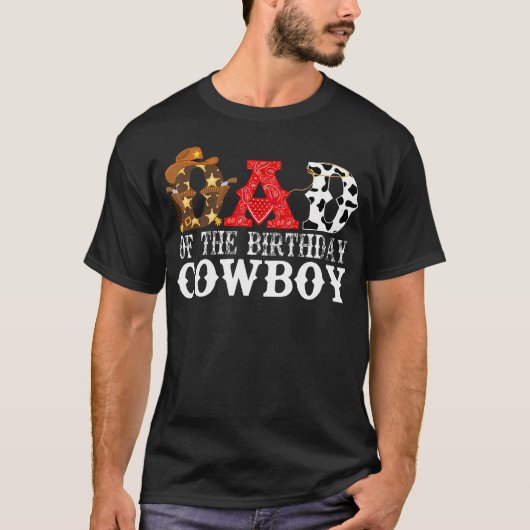 パパ1st第1誕生日カウボーイウェスタンロデオパーティー tシャツ (正面)