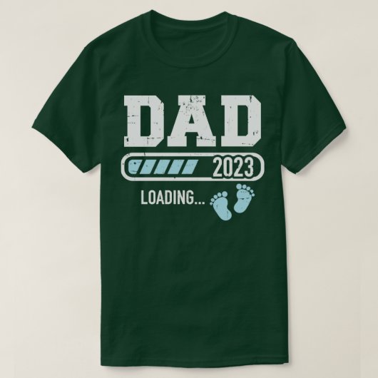 パパ2023妊娠の発表のための負荷 Tシャツ (デザイン正面)