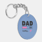 パパ2024ロード女の子ベビー妊娠 キーホルダー (正面左)