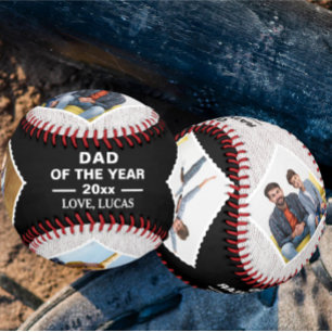 パパ2024年4枚パーソナライズされた写真 野球ボール
