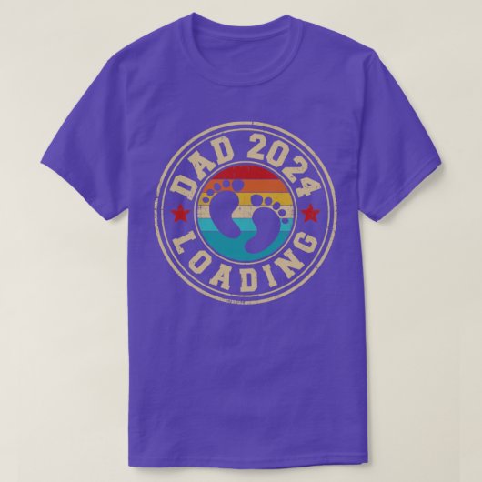 パパ2024 loadingヴィンテージレトロ新しいパパfathe tシャツ (デザイン正面)