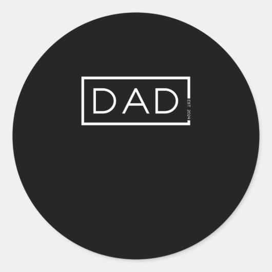 パパ2024 Loading Father 2024 New Dad Est.2024 ラウンドシール (正面)