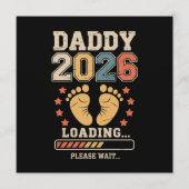 パパ2026 ローディング 赤ちゃん発表 期待の父 招待状 (正面)