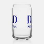 パパ20xxネイビーブルー文字テンプレート ガラス缶 (右)