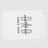 パパ20XXモダンシンプル名門私立校風の ゴルフタオル (横)