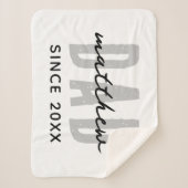 パパ20XXモダンシンプル名門私立校風の シェルパブランケット (正面)