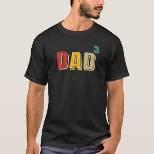 パパ3パパ彼のヴィンテージのパパ3の3の父のための Tシャツ