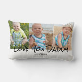 パパ3フォトコラージュ装飾用クッション ランバークッション (裏面)