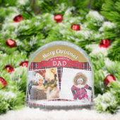 パパ3写真メリークリスマスタータンチェック パーソナライズされた (クリスマス)