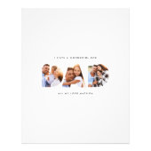 パパ3写真モダンタイポグラフィ父の日贈り物 フォトプリント            (正面)