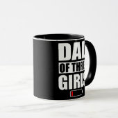 パパ3女3女の子の父の日  マグカップ (正面右)