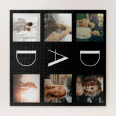 パパ6フォトコラージュエレガントかわいい父の日 ジグソーパズル (横)