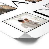 パパ6フォトコラージュエレガントかわいい父の日 ポスター (角)