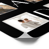 パパ6フォトコラージュエレガントかわいい父の日 ポスター (角)