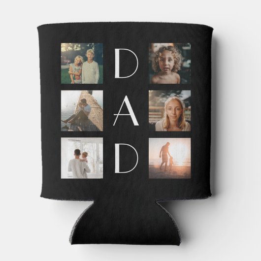 パパ6フォトコラージュエレガントかわいい父の日 缶クーラー (裏面)
