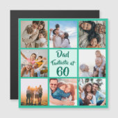 パパ60誕生日フォト磁気カードで幻想的 (正面/裏面)