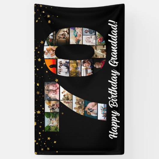 パパ70歳の誕生日フォトコラージュfor mom 横断幕 (縦)