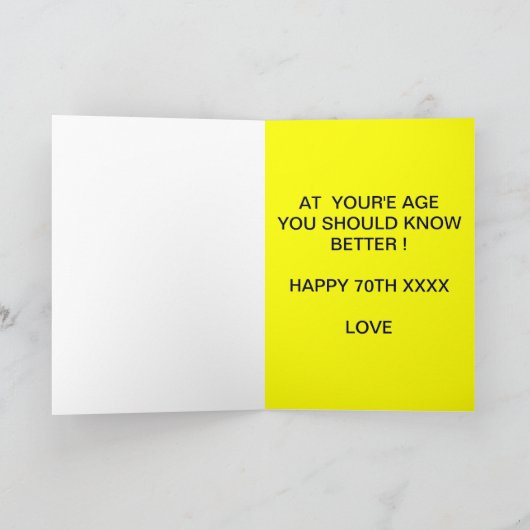 パパ70TH誕生日カード カード (内部)